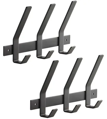 Produktbild von SOTECH Hakenleiste Blackline Alba groß – 3 Haken (2 Stück)