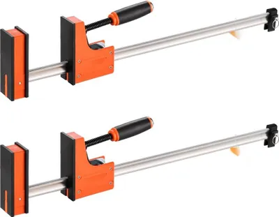 Obrázok produktu pre 2x tyčové svorky na opracovanie dreva - 60,96 cm sada paralelných svoriek oranžová - náradie na opracovanie dreva
