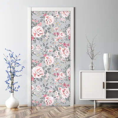Produktbild von Dekorative Abnehmbarer Wandsticker Tapete Türtapete selbstklebend Bunte Glitzerblätter 70 x 200 cm