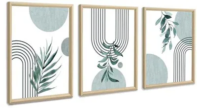 Image de Décoration murale - Art moderne - Lot de 3 - 30 x 40 cm