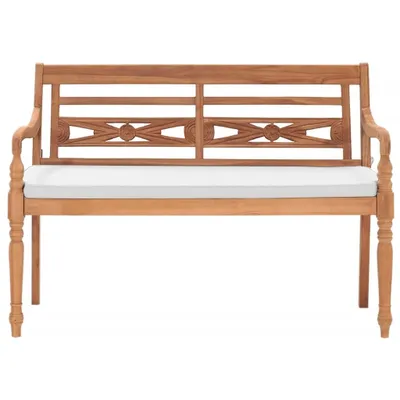 Immagine prodotto di Panca da giardino Batavia con cuscini 120 cm in teak