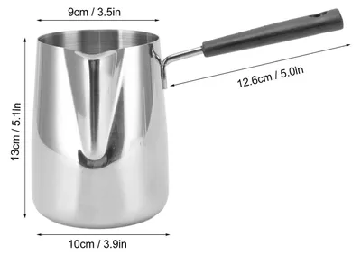 Türkische Kaffeekanne 1000 ml Edelstahl für Herdplatte