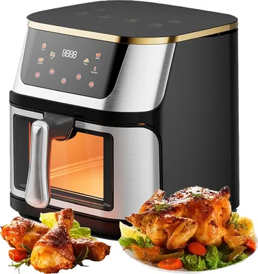 ANTCOOL 2800W Heißluftfritteuse, 9 Automatikprogramme inkl. variabler Zeit- und Temperatureinstellung, Fassungsvermögen: 12 Liter