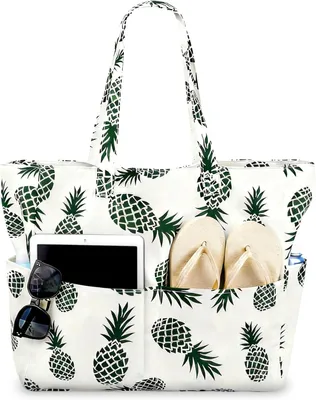 Image de Sac de plage de 40 litres, dimensions : 20 cm x 50 cm x 40 cm, avec fermeture éclair, idéal pour la plage
