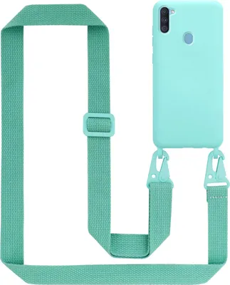 Obrázek produktu pro Cadorabo Ochranné pouzdro pro Samsung Galaxy A11 / M11 Case v tyrkysové barvě Pouzdro na mobilní telefon s řetízkem Délka nastavitelného řemínku na šňůru