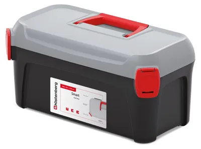 Produktbild von Werkzeugkoffer ergonomisch mit Einsatz und Verschluss 50 cm lang Grau