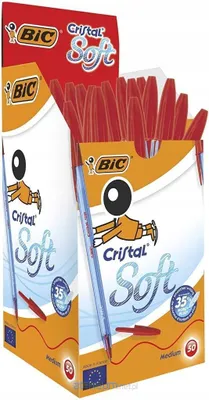 Zdjęcie produktu dla Długopis Cristal Soft czerwony (50szt) - BIC