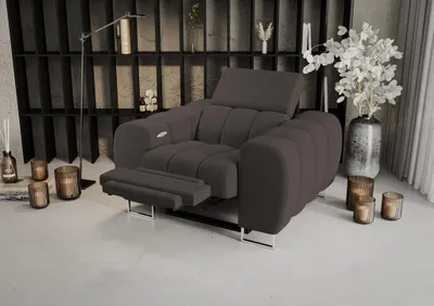 Produktbild von Sessel mit Relaxfunktion BASTIEN RELAX in Stoff Gemma Graphit