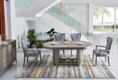 Produktbild von Design Stuhl Set 6x Luxus Stühle Sitz Polster Gruppe Lehnstuhl Set Garnitur Neu