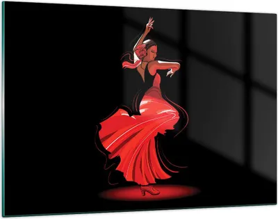 Produktbild von Bilder auf glas - Tanz Tänzer - 120x80cm - Glasbilder - Wandbilder - Bilder - Kunstdruck - zum Aufhängen bereit - Wanddekoration aus Glas - Glas Bilder - Wandbild auf Glas - Einteilig - GAA120x80-4121