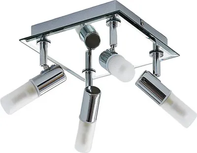 Produktbild von Lindby Bad-Deckenleuchte Zela, 32 cm, chrom, 4-flg., IP44