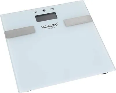 Image de MICHELINO Pèse-personne Pèse-personne avec fonction d'analyse corporelle Affichage LCD et antidérapant