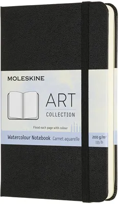 Image de Moleskine 8058647626741 MOLESKINE Aquarellnotizbuch, P/A6, 200g/qm, couverture rigide, sw