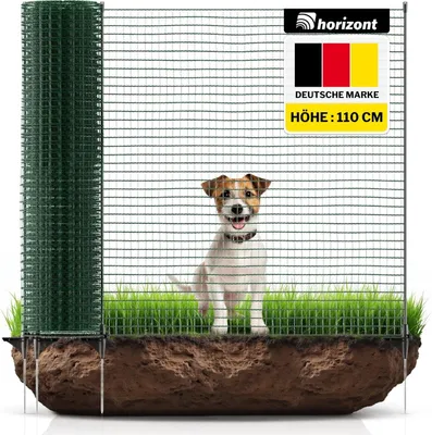 Produktbild von horizont Begrenzungszaun FIX 25 m x 110 cm – hoher mobiler Zaun für Garten, Camping und Tiere