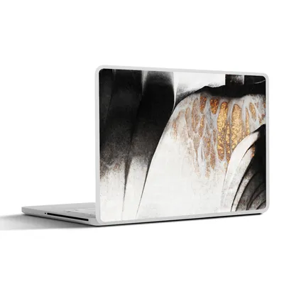 Produktbild von MuchoWow® Laptop Aufkleber Sticker Cover Gold - Abstrakt - Design 32.5x23.5 cm - Sticker für Laptop - Selbstklebend