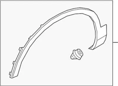 Produktbild von VOLVO C40 XC40 vordere linke Kotflügelverkleidung Radkasten 31448324