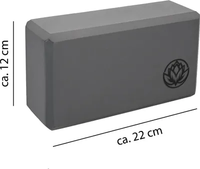 Produktbild von Yoga Block 4er Set VonBueren grau | 22 x 12 x 7,5 cm je Yogablock | Yogablöcke für Damen und Herren aus EVA | Klötze für Pilates
