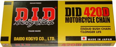Produktbild von Antriebskette DID 420D 118 Glieder für 50-80cc Motor - Robust und Stark
