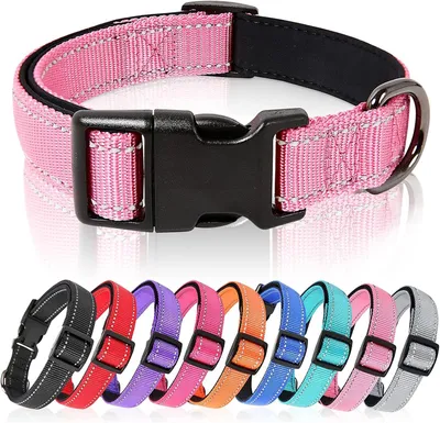 Image de Collier réfléchissant, rembourré, respirant, réglable, taille XS, pour petits chiens
