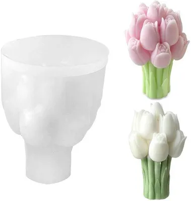 Produktbild von Unyqoos® Silikon-Gießformen Blumenform – flexible Silikonform für blütenförmige Kerzen, wiederverwendbar, leicht zu reinigen, ideal für DIY-Basteln