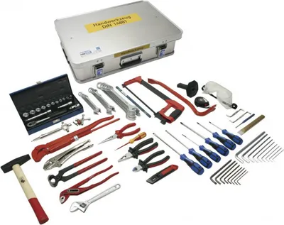 Produktbild von Feuerwehr Handwerkzeugkasten DIN 14881 Alubox Werkzeug Werkzeugsatz