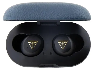Image de Ecouteurs sans fil GUESS bluetooth TWS ENC GUTWSPGTSPSB (PU Grainee Classic Logo) bleu