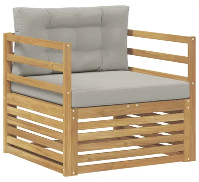 Zdjęcie produktu dla Sofa ogrodowa vidaXL w kolorze białym i jasnoszarym