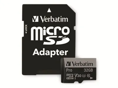 Obrázek produktu pro Verbatim Pro U3 Micro Sdhc Karte 32Gb