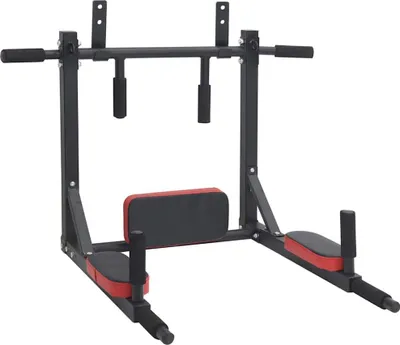 Produktbild von VidaXL Klimmzug- und Dip-Station Schwarz und Rot 89 x 59 x 70 cm