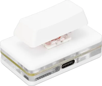 Obrázok produktu pre Programovateľné používateľské tlačidlo USB s jedným tlačidlom OSU klávesnice RGB Mechanický červený spínač typu C Káblové prispôsobené klávesové skratky pre hry Biela