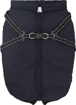 Produktbild von vidaXL Hundemantel Geschirr Wasserdicht Reflektierend Marineblau L44
