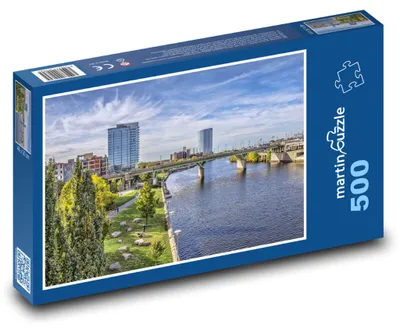 Obrázek produktu pro Puzzle 500 Pohled na město a most - martinpuzzle