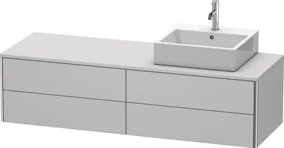 Produktbild von Waschtischunterbau XSQUARE 400x1600x548mm Be re No weiß seidenmatt nordic weiß seidenmatt