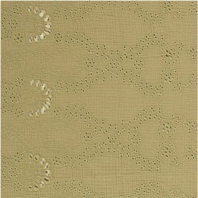 Musselin-Stoff florale Muster ab 50x130cm uni OEKO-Tex Double Gauze Windeltuch Mulltuch khaki