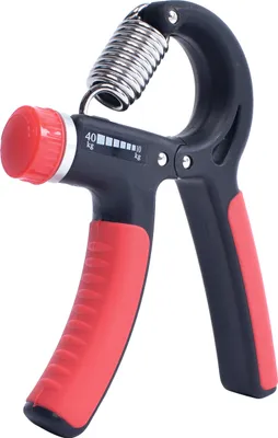 Produktbild von GORILLA SPORTS® Fingerhantel - 14 x 11 x 2 cm, Verstellbar, verchromte Federringe, Rutschfest - Handtrainer, Fingertrainer, Unterarmtrainer, Handmuskeltrainer, Griffkraft Trainer, Grifftrainer