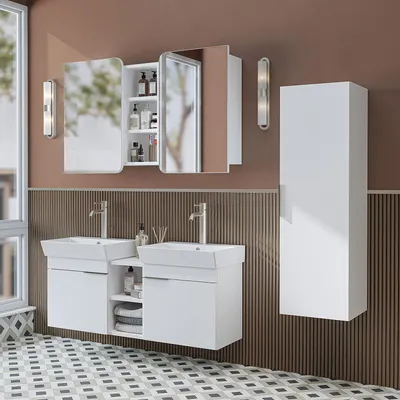 Produktbild von Roomart LYCIA-120 Badmöbel-Set 2-teilig 121 cm breit, Weiß