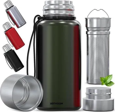 Image de Tasse à double paroi verte 600 ml en acier inoxydable