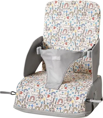 Produktbild von Sitzerhöhung, NUBY Safari, 3-Punkt-Gurt, Ab 6 Monaten, Beige, Leicht zu transportieren, Mit Netzfach