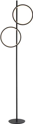 Zdjęcie produktu dla Lampa podłogowa LED - H 151 cm - 2-płomienna - Czarny - Metal