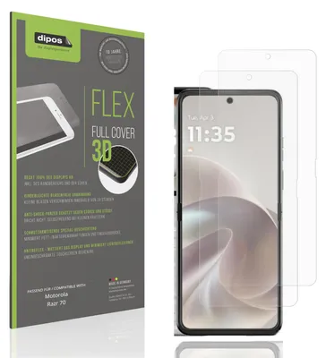 Produktbild von 2x Full Cover Schutzfolie matt für Motorola Razr 70 Innenseite Panzerfolie Anti-Shock