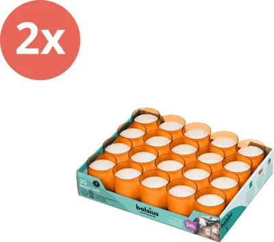 Imagen del producto de Bolsius - Horeca Relight - Recambio - 64/52 - 20 unidades por paquete - Naranja - Paquete económico - 40 unidades - 2 paquetes