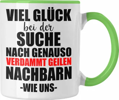 Produktbild von Trendation - Trendation - Nachbarn Abschied Geschenk Tasse Abschiedsgeschenk Nachbarin Nachbar Bester Nachbar (Grün)