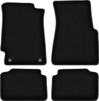 Obrázek produktu pro Velurové autokoberce na míru pro Honda Civic V (1991-1996, hatchback) černé, sada 4 ks, s úchyty