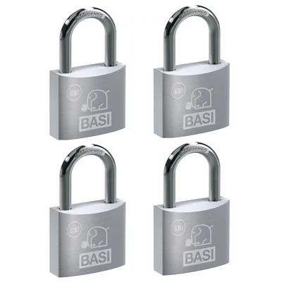Produktbild von BASI - Vorhangschloss - SET - 4x VHS 630 - 25 mm - Gleichschließend Nr. 2503 - 4x6300-2501-2503