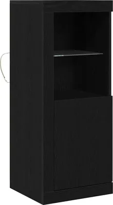 Zdjęcie produktu dla Komoda LED Czarny 41 x 37 x 100 cm Materiał drewnopochodny