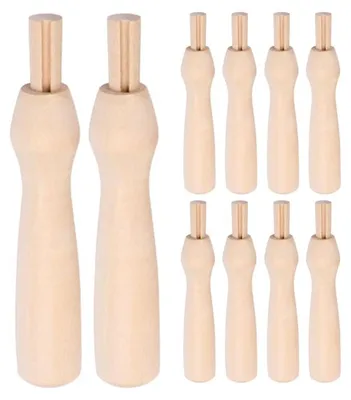 15er Set Viltnaaldhouder aus Holz für Nadelfilz