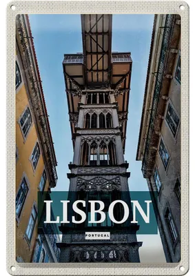 Produktbild von Blechschild Reise 20x30cm Lisbon Portugal Retro Tourismus