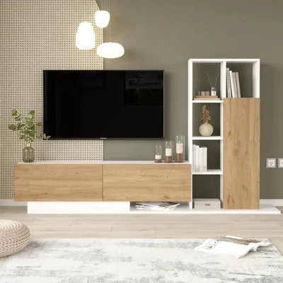 Obrázek produktu pro TV stěna Houseland Blaze Dub Castello/bílá