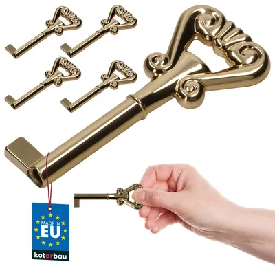 Produktbild von KOTARBAU® 5er Set Möbelschlüssel Schrankschlüssel Groß Gold Antik Bunt-Bartschlüssel für Möbel Schrak Minibar Schreibtisch Schubladen
