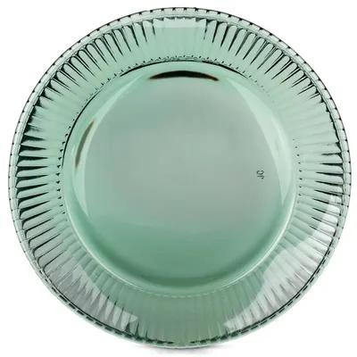 Obrázok produktu pre Servírovací tanier na dezerty – sklenený – 20,5 cm – zelený